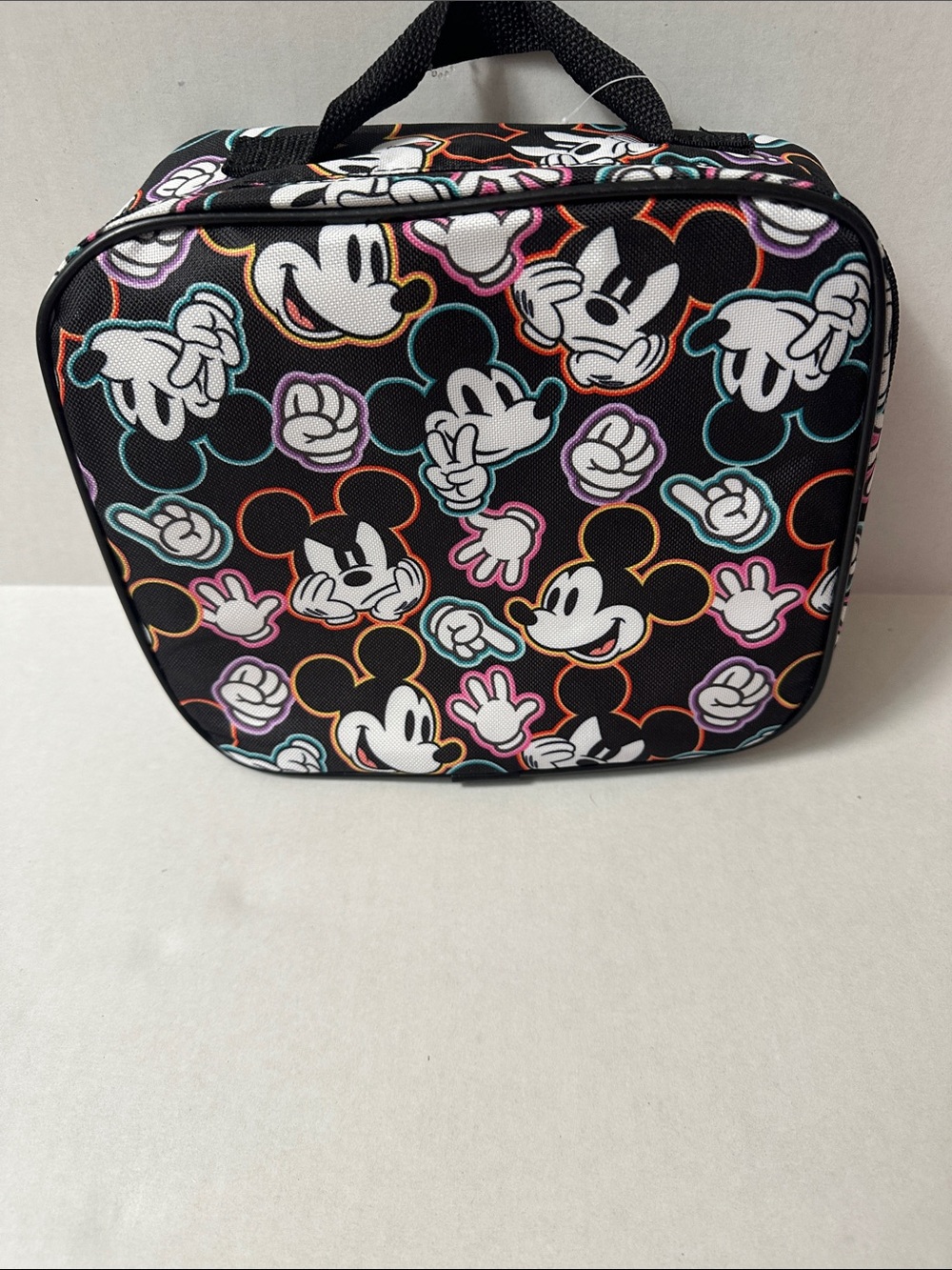 Disney Black Lunch Tote with Multicolor Character Accents